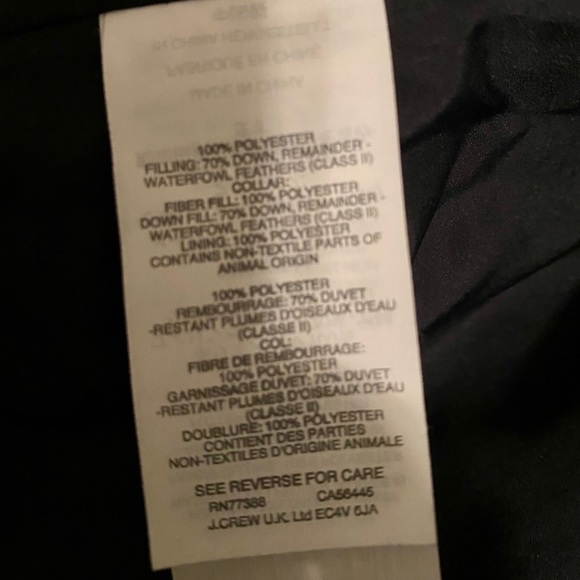 J. Crew navy quilted down vest gold accents Small - Picture 6 of 10